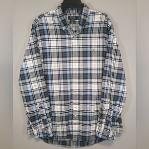 Polo Ralph Lauren Classic Fit Men’s XL Blue Plaid Button Down Shirt
